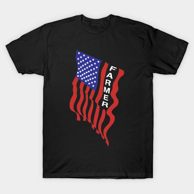 Independence Day Gifts Farmer American Flag T-shirt T-Shirt by nhatvv